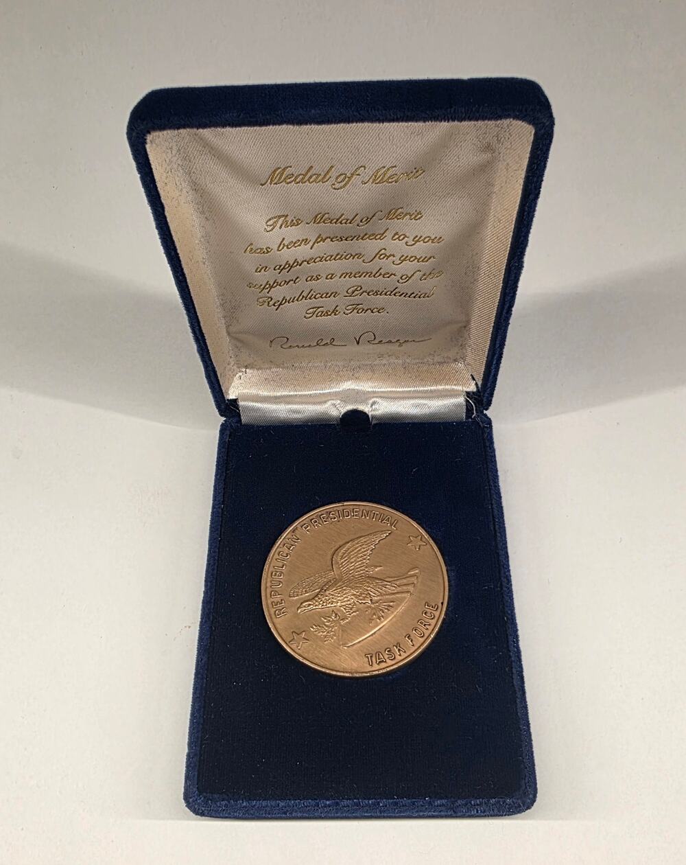 Ronald Reagan Republican Presidential Task Force Medal of Merit w/ Case